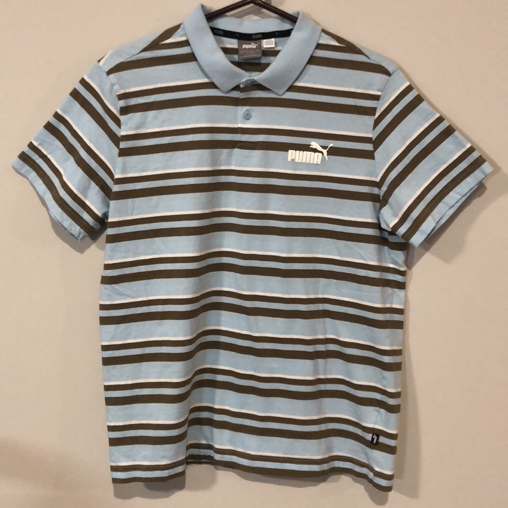 Puma Men’s Polo Shirt Short Sleeve Size Large EUC
